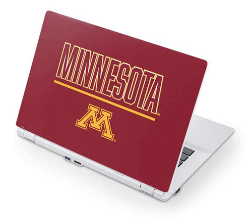 University of Minnesota Athletic Text Acer Chromebook Skin